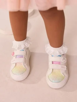 Next White Standard Fit (F) Peppa Pig Chunky Trainers with Touch Fastening^ Sneakers|Sneakers