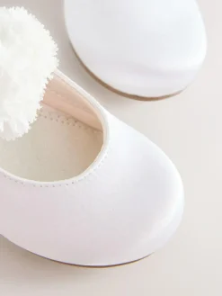 Sale Next Standard Fit (F) Satin Flower Girl Occasion Mary Jane Shoes White