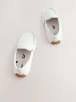 Hot Next Standard Fit (F) Suede Slip-Ons Loafer Shoes White