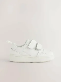 Next Standard Fit (F) Touch Fastening Leather First Walker Baby Shoes White