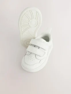 Next Standard Fit (F) Touch Fastening Leather First Walker Baby Shoes White