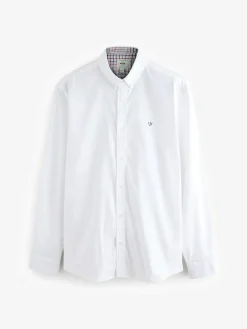 Discount Next White Stretch Oxford Long Sleeve Shirt