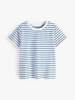 Next White Stripe T-Shirt (3-16yrs)^ Tops|T-Shirts