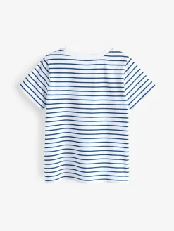 Next White Stripe T-Shirt (3-16yrs)^ Tops|T-Shirts