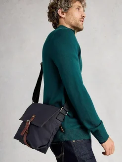 Clearance White Stuff Charlie Canvas Cross-Body Bag Black Chrome