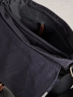 Clearance White Stuff Charlie Canvas Cross-Body Bag Black Chrome