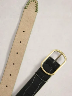 White Stuff Black Reversible Leather Belt^Women Belts