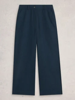 Outlet White Stuff Belle Tweedy Wide Leg Trousers Blue