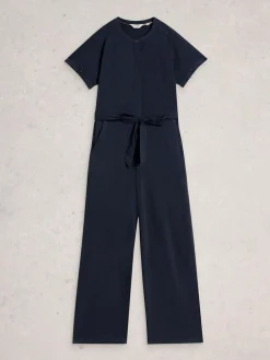 New White Stuff Sandy Jersey Jumpsuit Blue