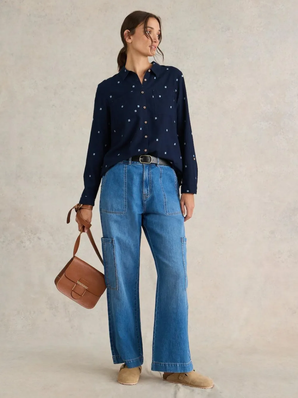 White Stuff Dark Blue Sophie Shirt