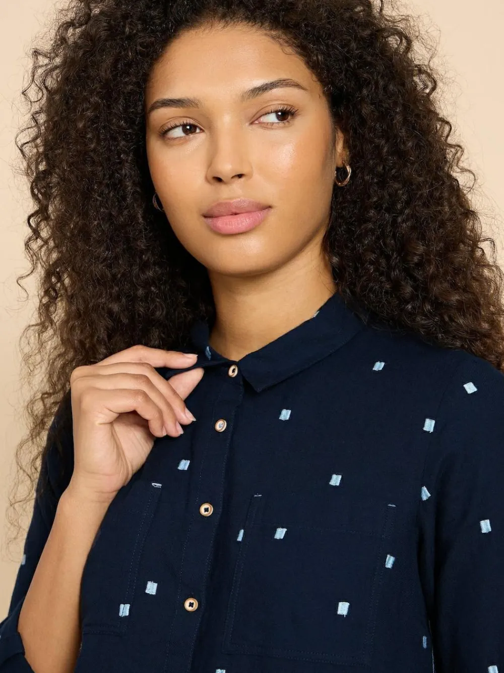 White Stuff Dark Blue Sophie Shirt