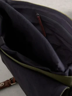 White Stuff Green Charlie Canvas Messenger Bag