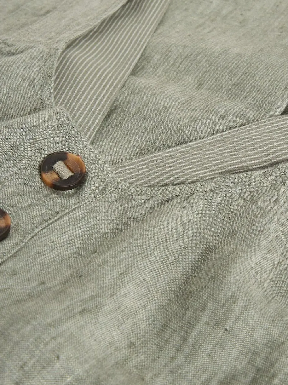 Sale White Stuff Viola Linen Dungaree Green