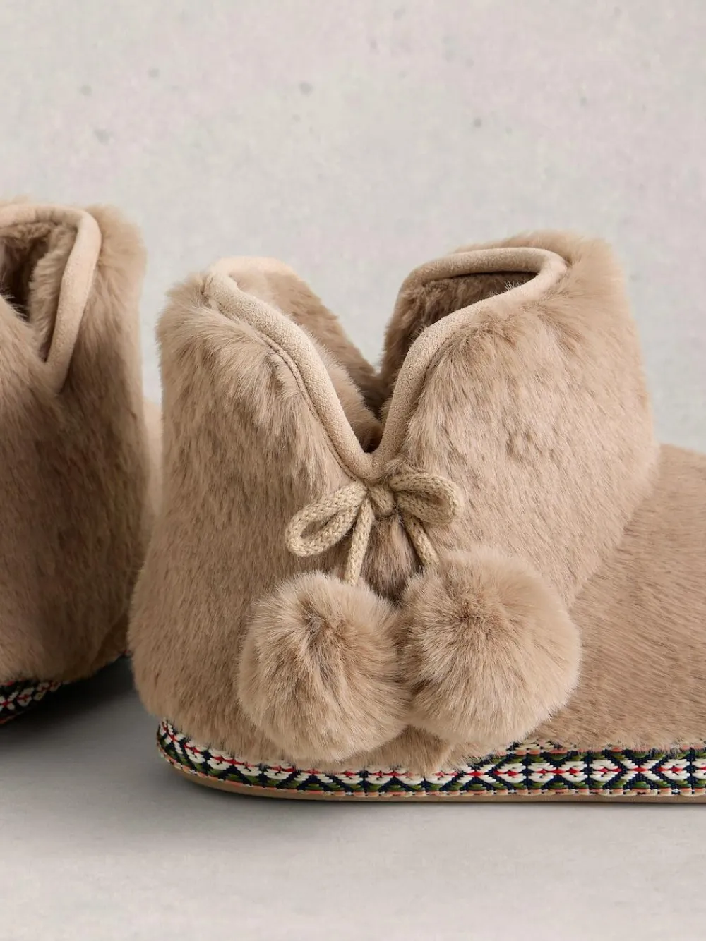 White Stuff Faux Fur Bootie Slippers^Women Slippers