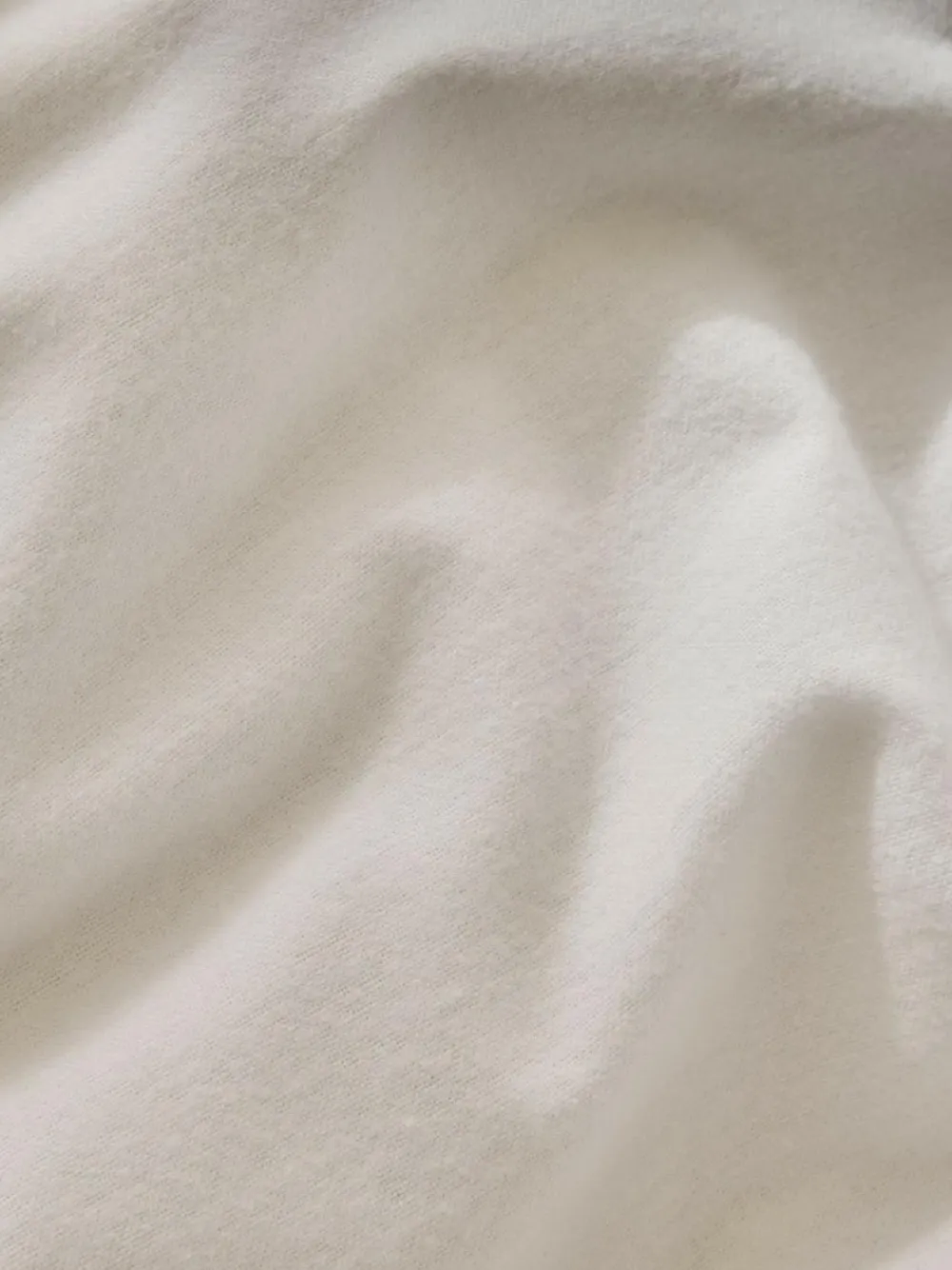 New Next Supersoft 100% Brushed Cotton Duvet Cover Bow Tie Edge and Pillowcase Set White