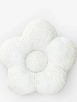 Hot Next Textured Daisy 100% Cotton Cushion White