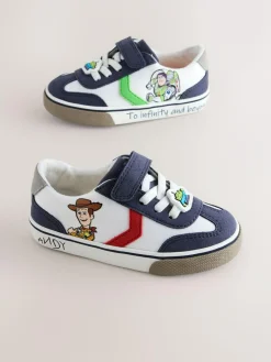 Next White Toy Story Touch Fastening Elastic Lace Trainers