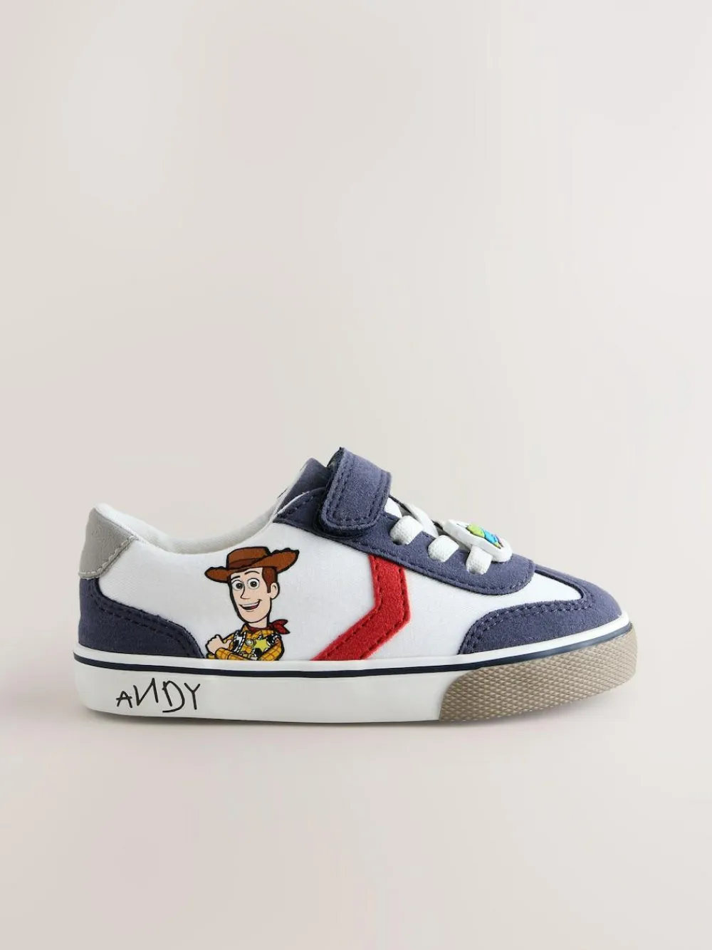 Next White Toy Story Touch Fastening Elastic Lace Trainers