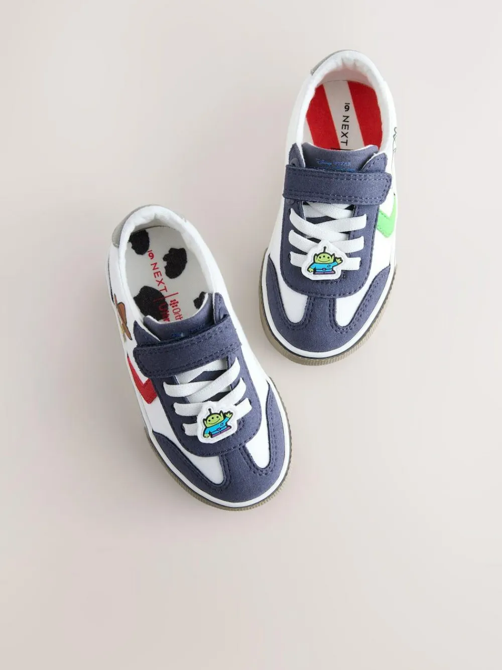 Next White Toy Story Touch Fastening Elastic Lace Trainers