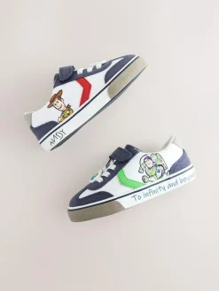 Next White Toy Story Touch Fastening Elastic Lace Trainers
