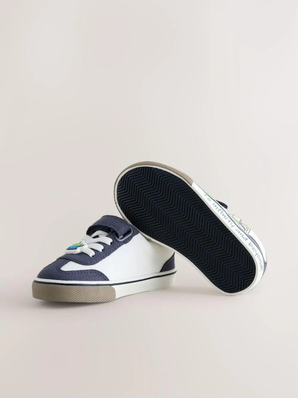 Next White Toy Story Touch Fastening Elastic Lace Trainers