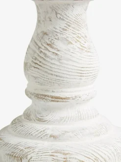 Next White Wash Pillar Candle Holder^ Candle Holders & Lanterns