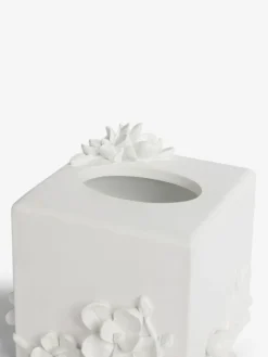 New Next White White Flower Tissue Box