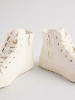 Outlet Next Wide Fit (G) High Top Trainers White