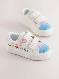 Next White Wide Fit (G) Peppa Pig Chunky Trainers with Touch Fastening^ Sneakers|Sneakers