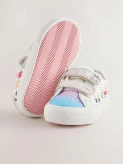Next White Wide Fit (G) Peppa Pig Chunky Trainers with Touch Fastening^ Sneakers|Sneakers