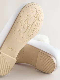 Clearance Next Wide Fit (G) Satin Flower Girl Occasion Mary Jane Shoes White