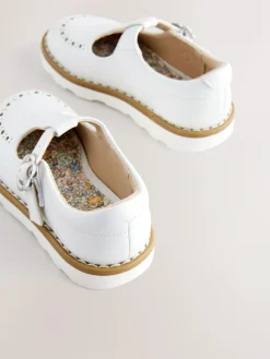 Discount Next Wide Fit (G) T-Bar Shoes White