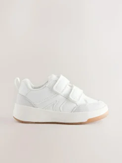 Best Next Wide Fit (G) Touch Fastening Two Strap Trainers White