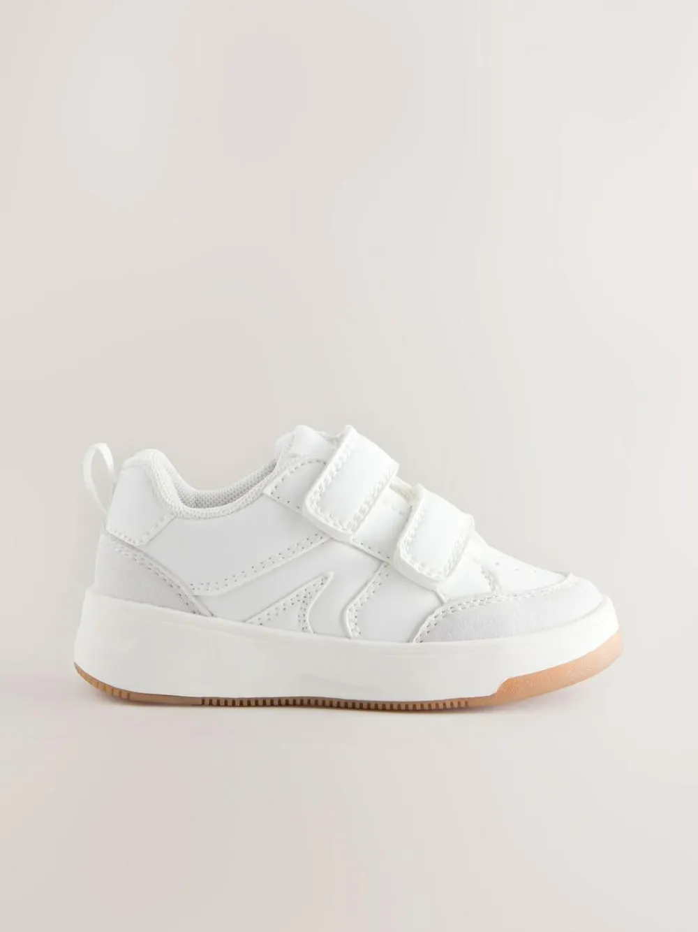 Best Next Wide Fit (G) Touch Fastening Two Strap Trainers White