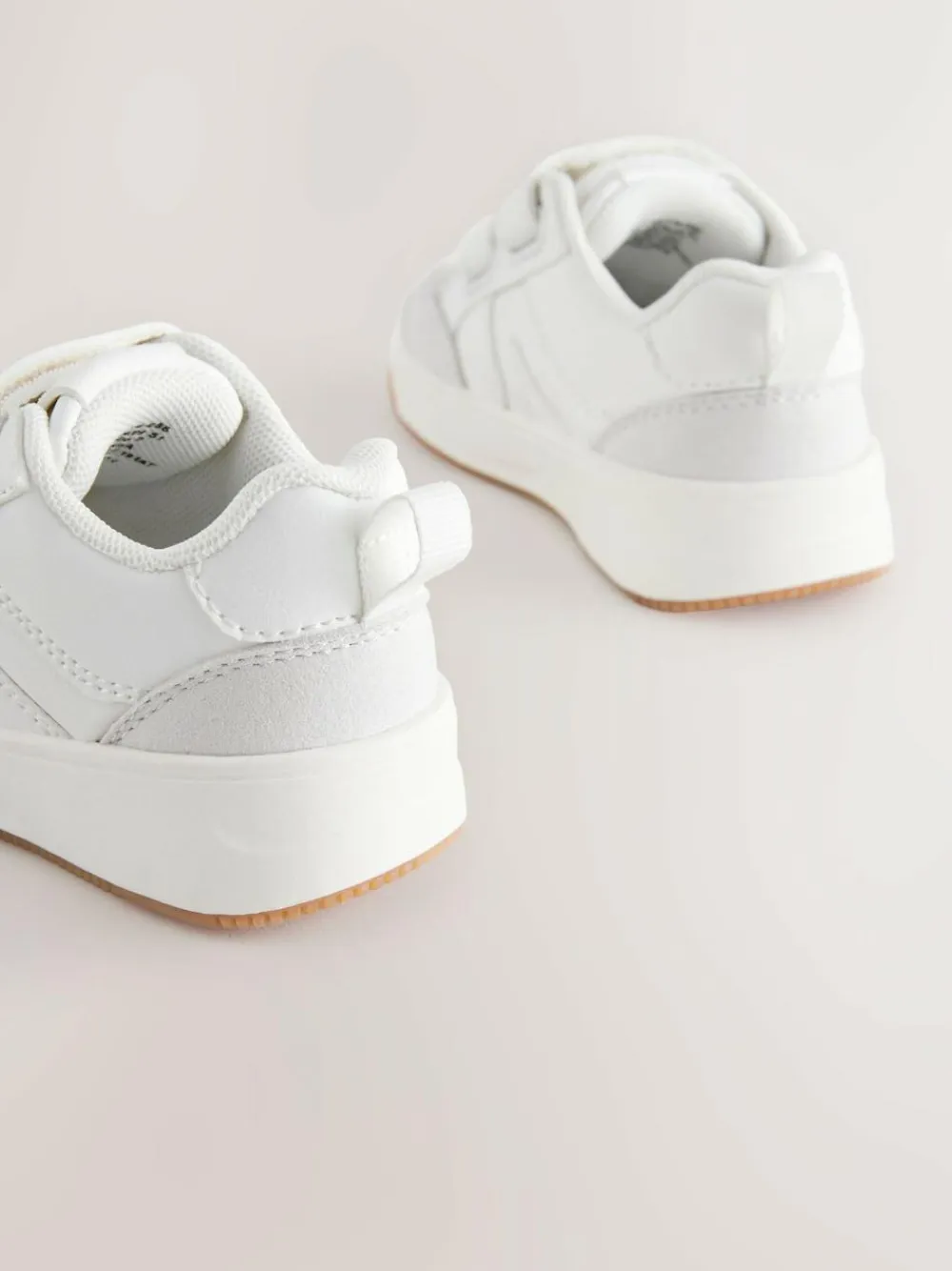 Best Next Wide Fit (G) Touch Fastening Two Strap Trainers White