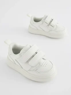 Clearance Next Wide Fit (G) Touch Fastening Leather First Walker Baby Shoes White