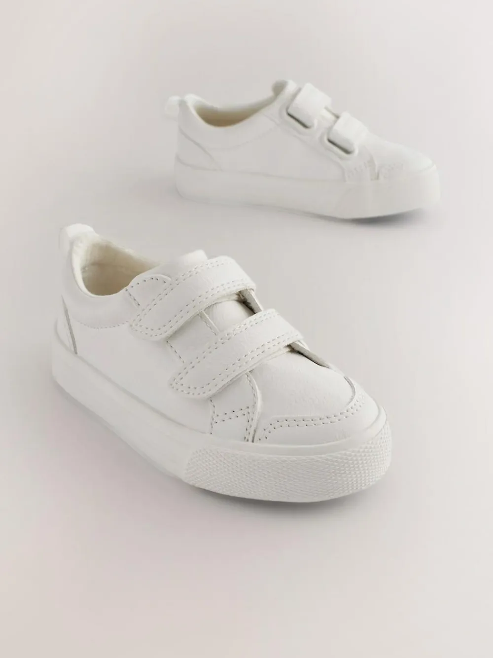 Sale Next Wide Fit (G) Two Strap Touch Fastening Trainers White