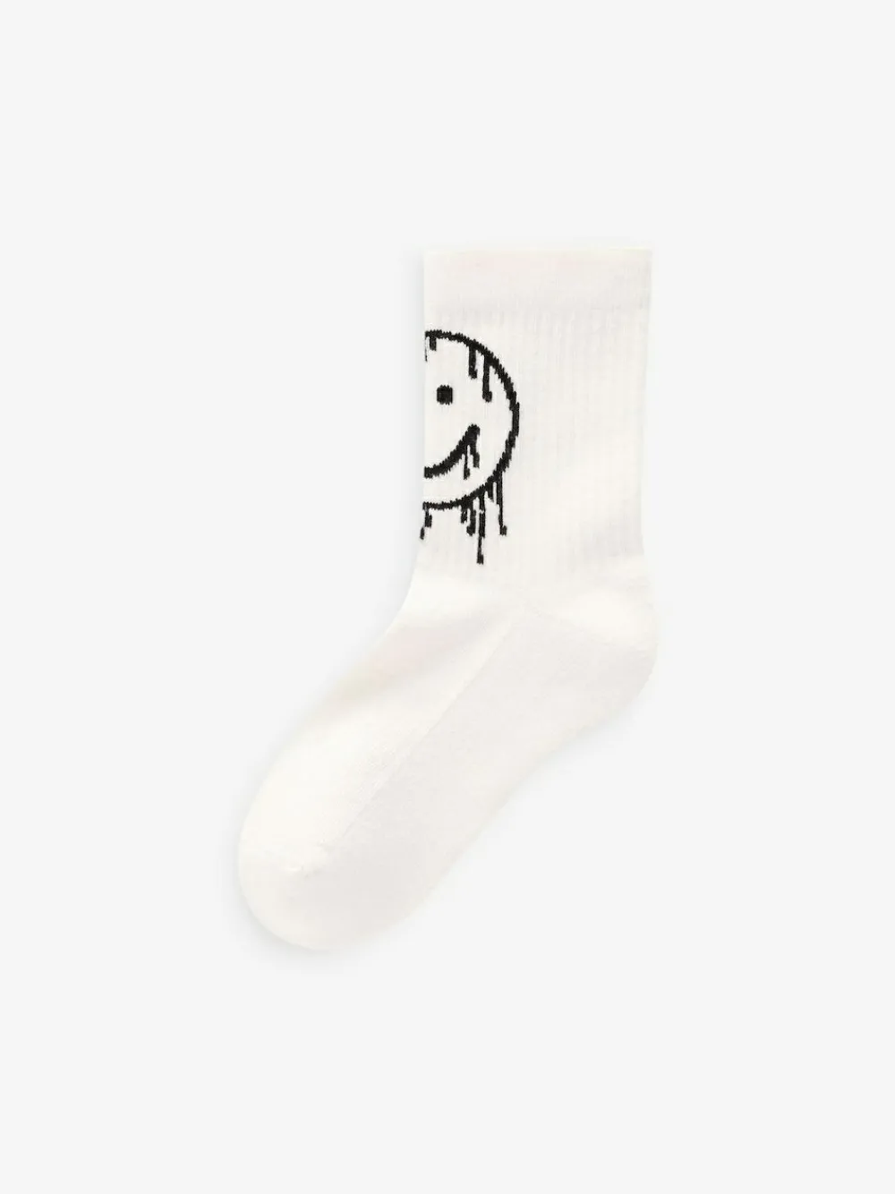 Next White/Black Checkerboard Cushioned Footbed Cotton Rich Ribbed Tipped Socks 5 Pack^BOY Socks