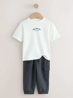 Next Short Sleeve T-Shirt and Utility Joggers Set (3mths-7yrs)^BOY Sweat Pants