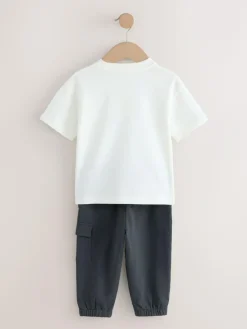 Next Short Sleeve T-Shirt and Utility Joggers Set (3mths-7yrs)^BOY Sweat Pants