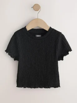 Hot Next White/Black Textured Tops 2 Pack (3-16yrs)