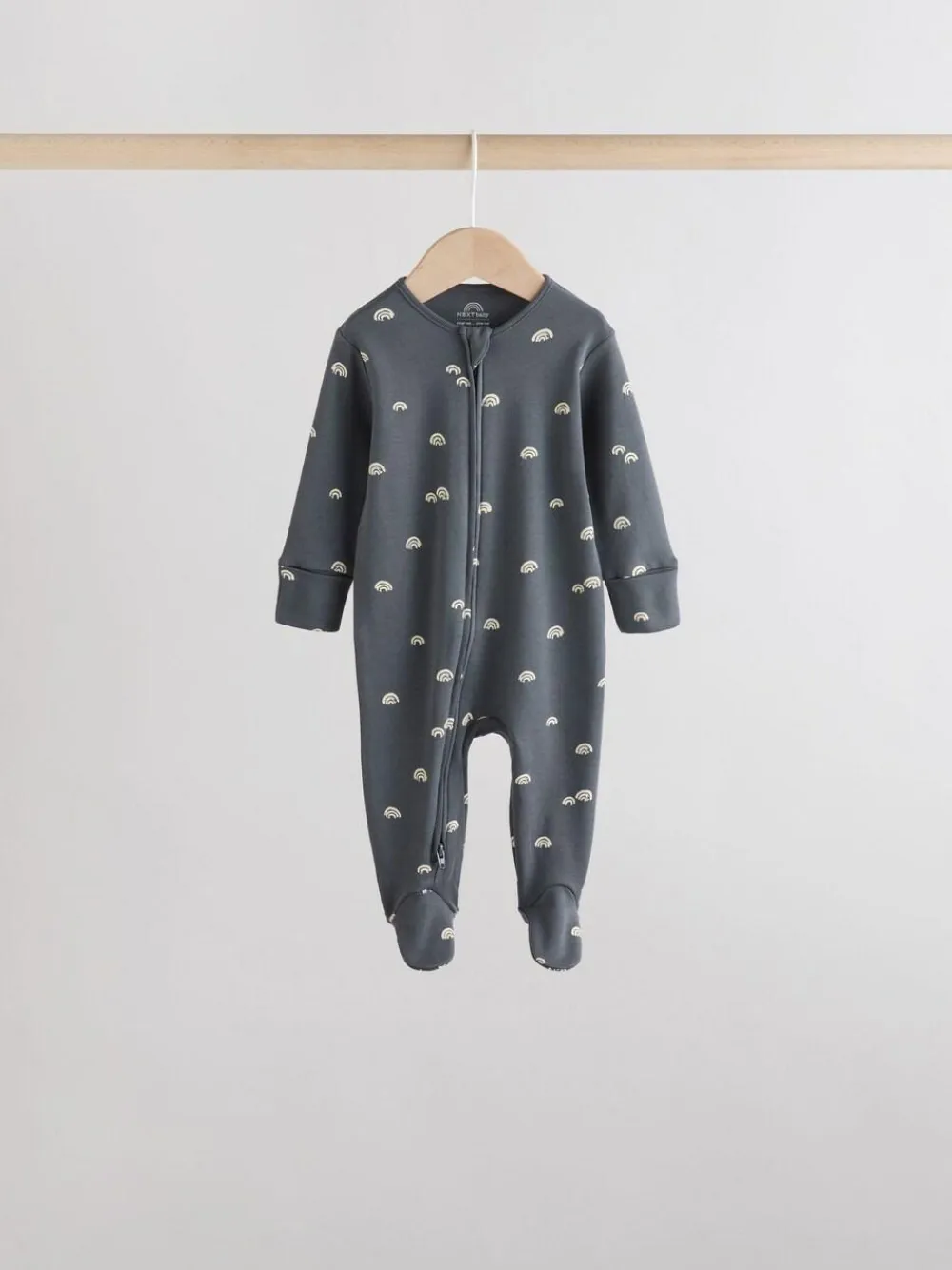 Outlet Next White/Black Two Way Zip Baby Sleepsuits 4 Pack (0mths-2yrs)