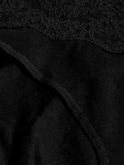 Next White/Black/Grey High Leg Cotton Lace Knickers 4 Pack^Women Panties