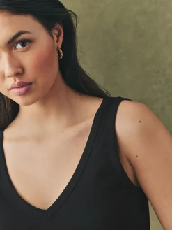 Hot Next Modal Slouch Vests 3 Pack White/Black/Grey Marl