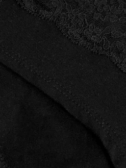 Hot Next White/Black/Grey Short Cotton Lace Knickers 4 Pack