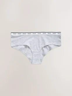 Next Short Cotton Logo Knickers 4 Pack^Women Panties