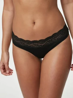 Next White/Black/Grey Thong Cotton Lace Knickers 4 Pack^Women All Lingerie|Panties