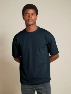 Next White/Black/Navy Relaxed Fit Heavyweight T-Shirts 3 Pack^ Tops & T-Shirts