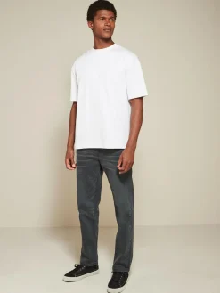 Next White/Black/Navy Relaxed Fit Heavyweight T-Shirts 3 Pack^ Tops & T-Shirts