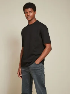 Next White/Black/Navy Relaxed Fit Heavyweight T-Shirts 3 Pack^ Tops & T-Shirts